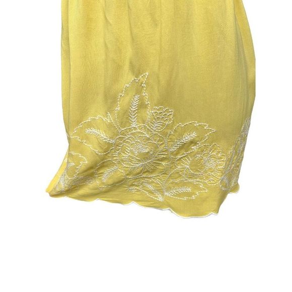 Torrid Women's Yellow Spaghetti Strap Embroidered Floral Tunic Top Size 2 - Picture 3 of 12
